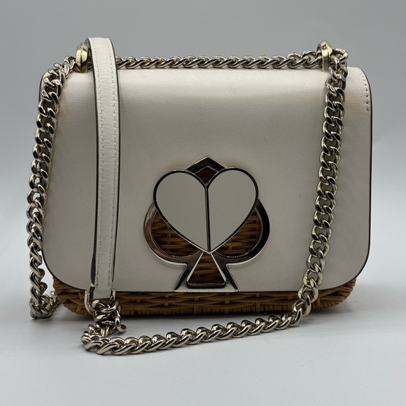 Kate Spade Nicola Turnlock Wicker Crossbody Bag - Picture 8 of 11